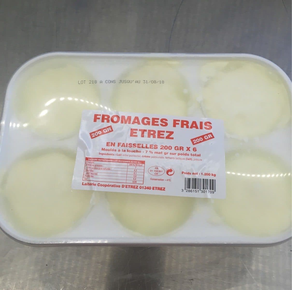 Etrez Fromages frais packshot