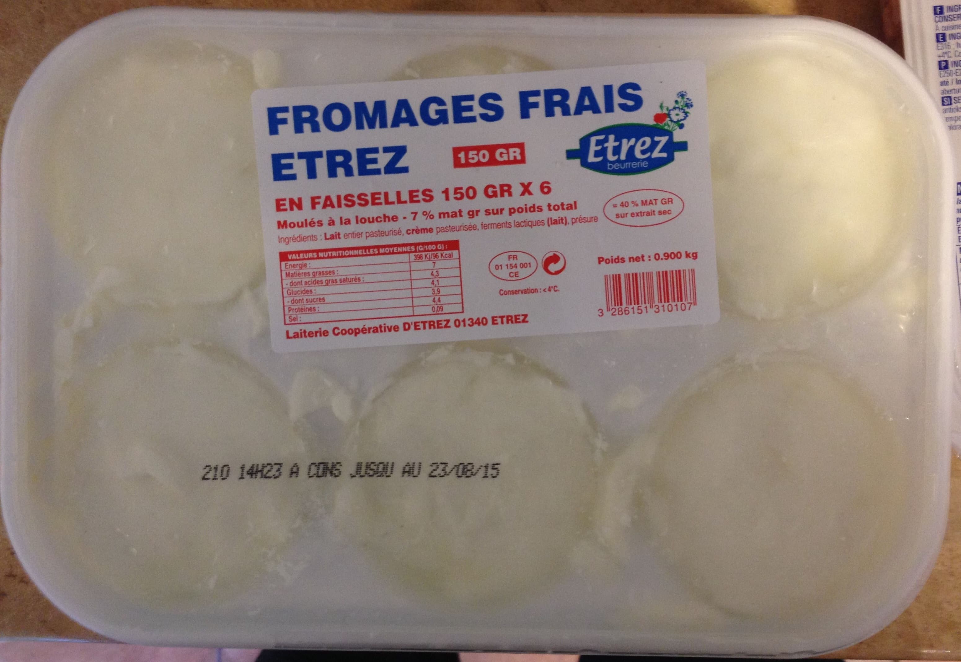 Etrez Fromages frais en faisselles (7% MG) packshot