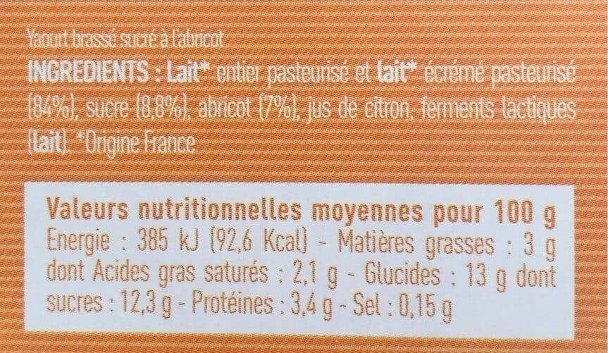Etrez Yaourt Abricot packshot
