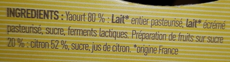 Etrez Yaourt avec des fruits - citron packshot