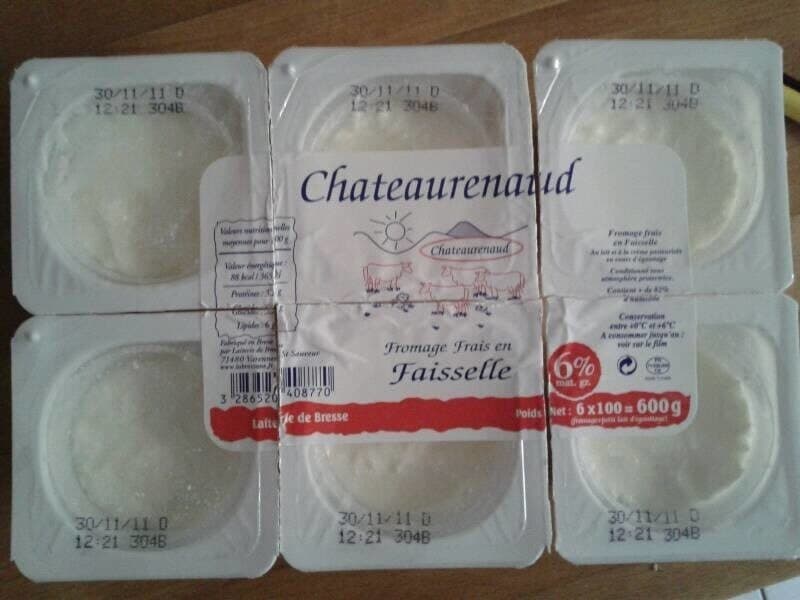 Chateaurenaud Fromage blanc au lait pasteurise CHATEAURENAUD, 40%MG packshot