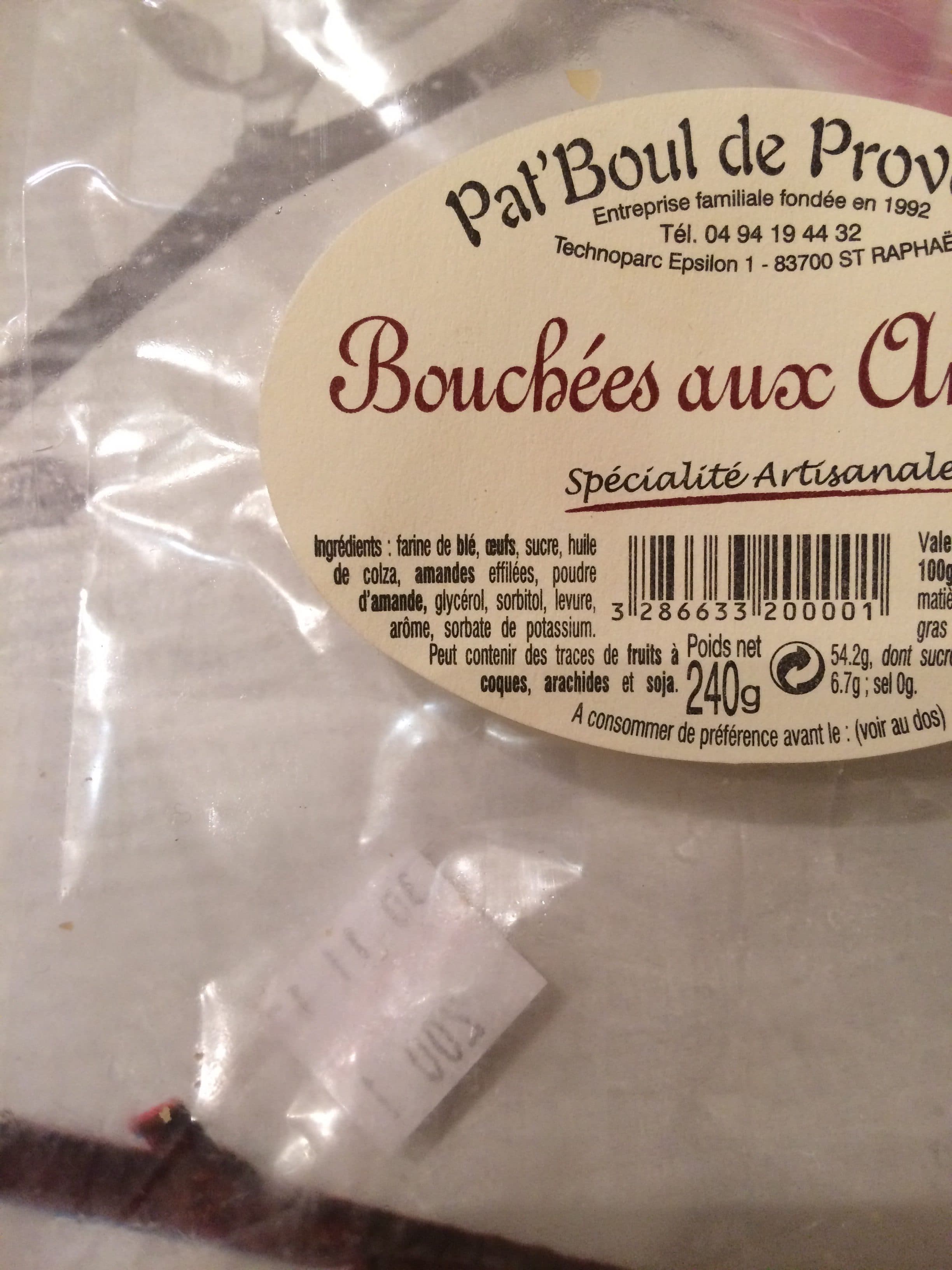 Pat’boul De Provence Bouchees aux amandes packshot