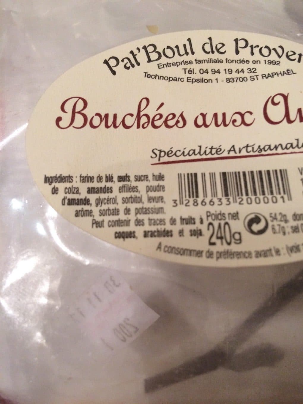 Pat’boul De Provence Bouchees aux amandes packshot