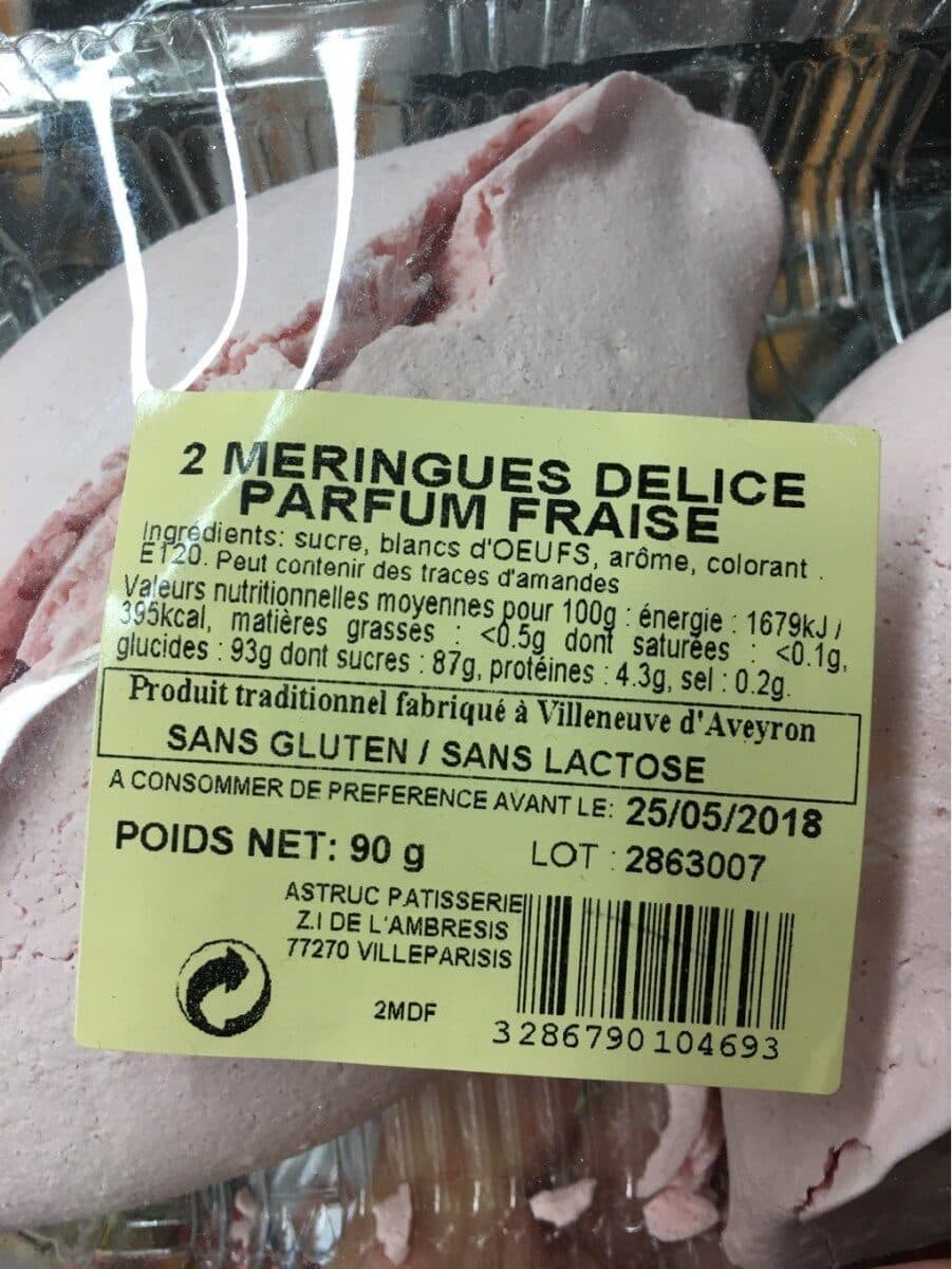 Astruc Pâtisserie Meringues Délices parfum fraise packshot