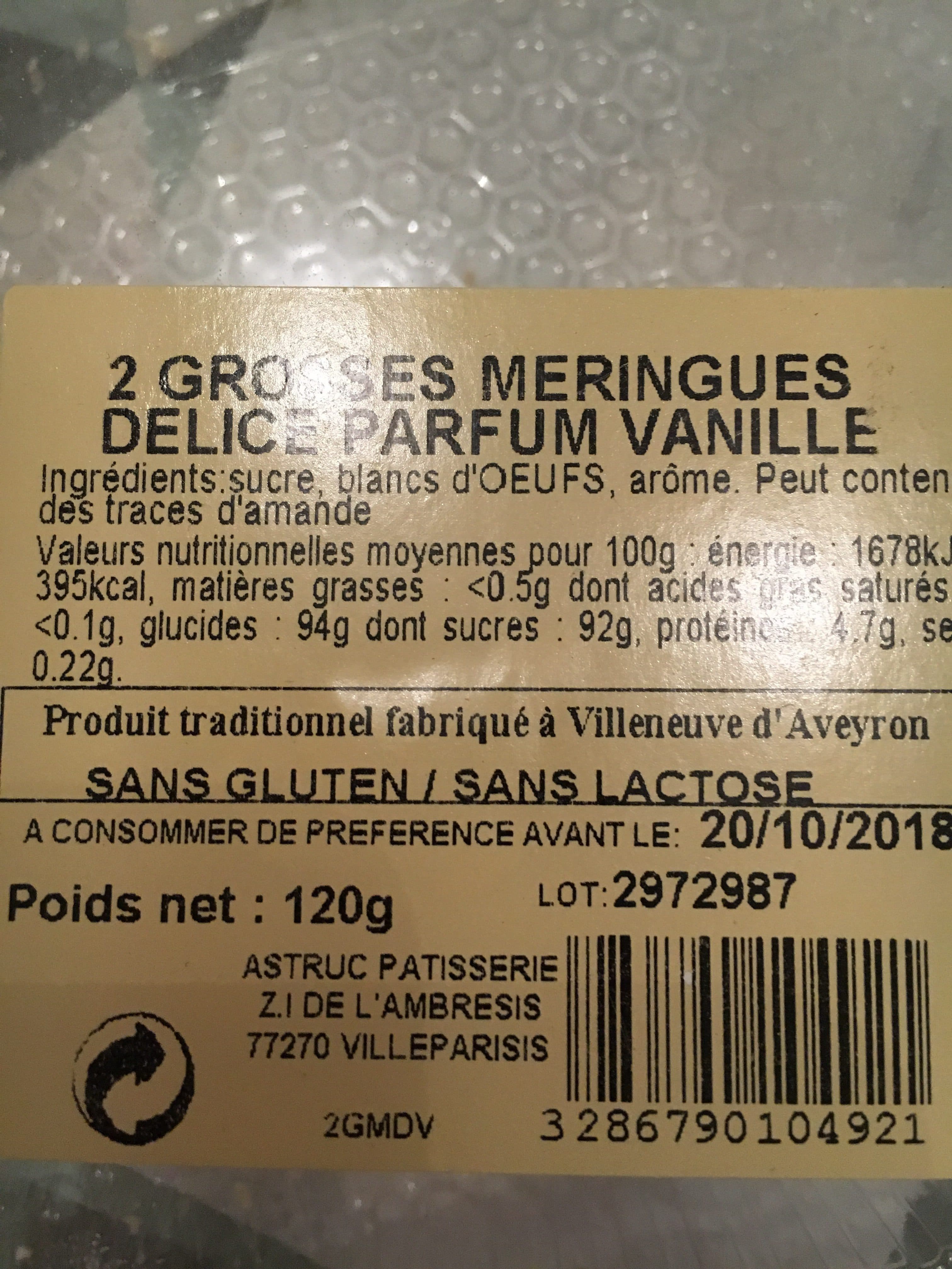 Astruc Pâtisserie Meringue vanille packshot