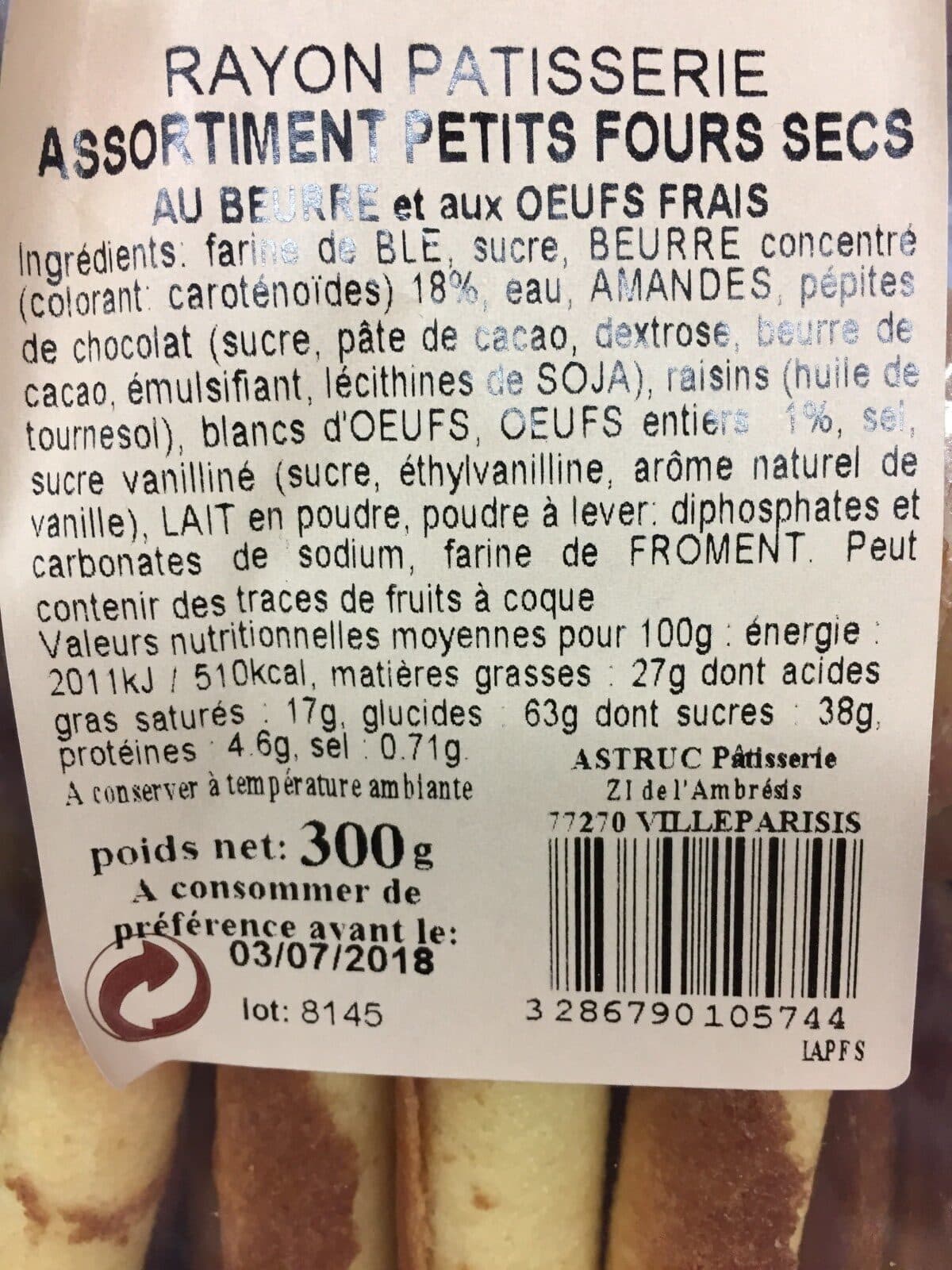 Astruc Pâtisserie Assortiment petits fours secs packshot