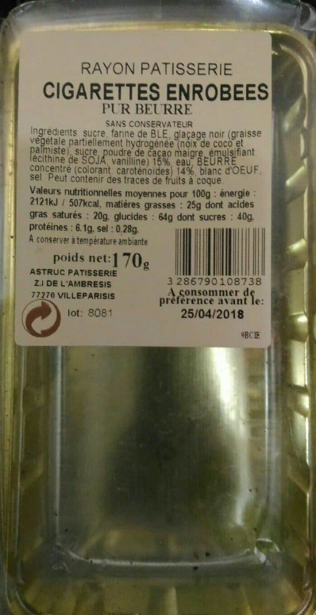 Open Food Facts Cigarettes enrobées packshot