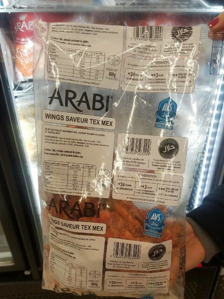 Arabi Wings saveur tex mex packshot