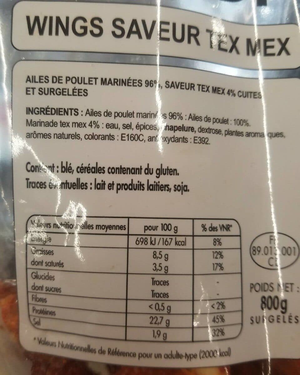 Arabi Wings saveur tex mex packshot