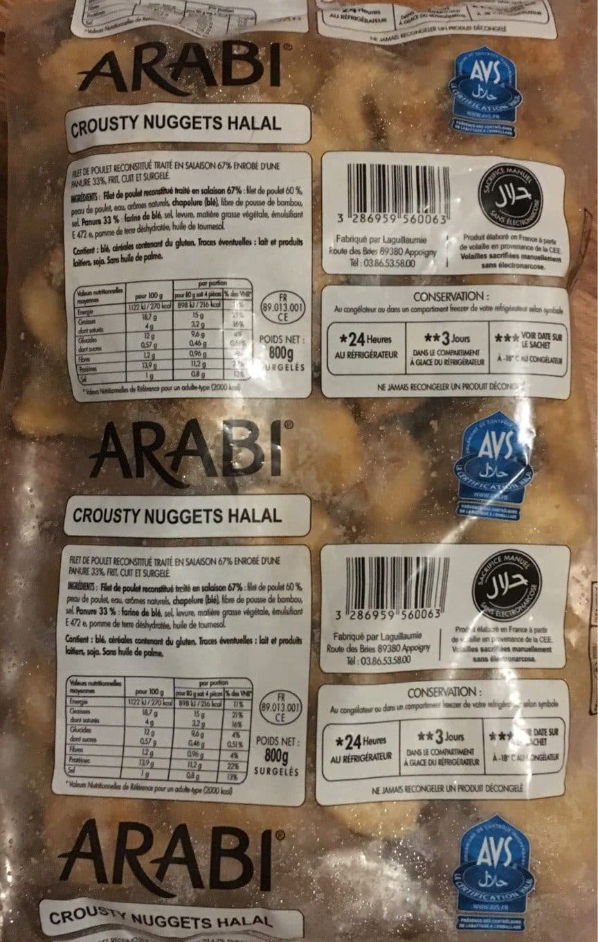 Arabi Crousty nuggets halal packshot