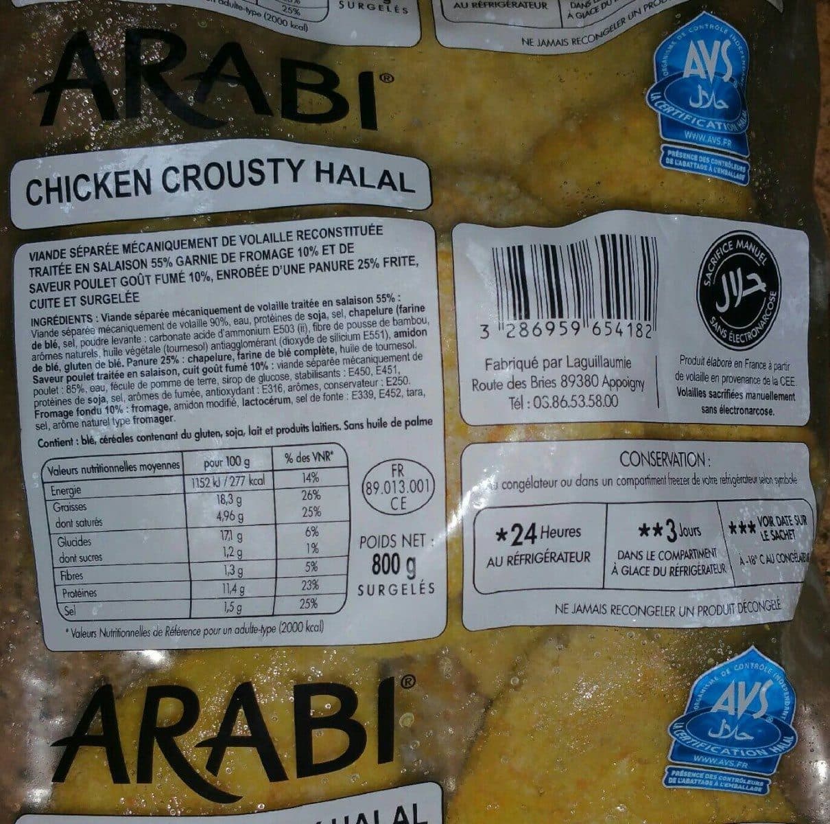 Arabi Chiken crusty Halal packshot