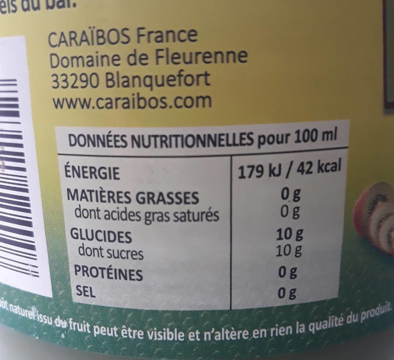 Caraibos Boisson au kiwi packshot