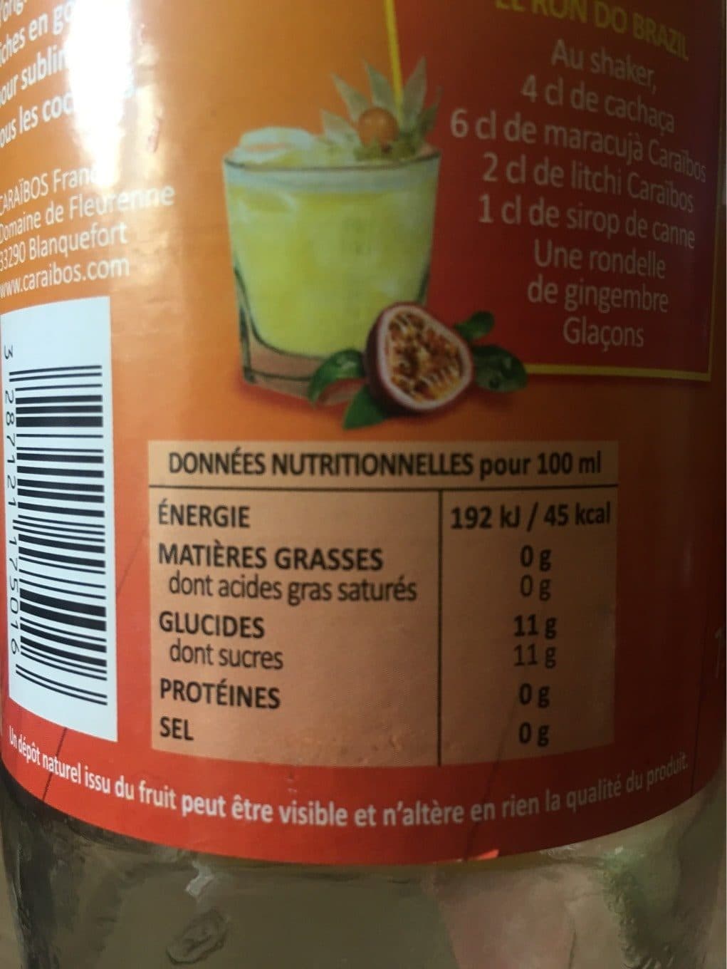 Caraïbos Maracujà - Nectar de fruit de la passion à base de concentré packshot