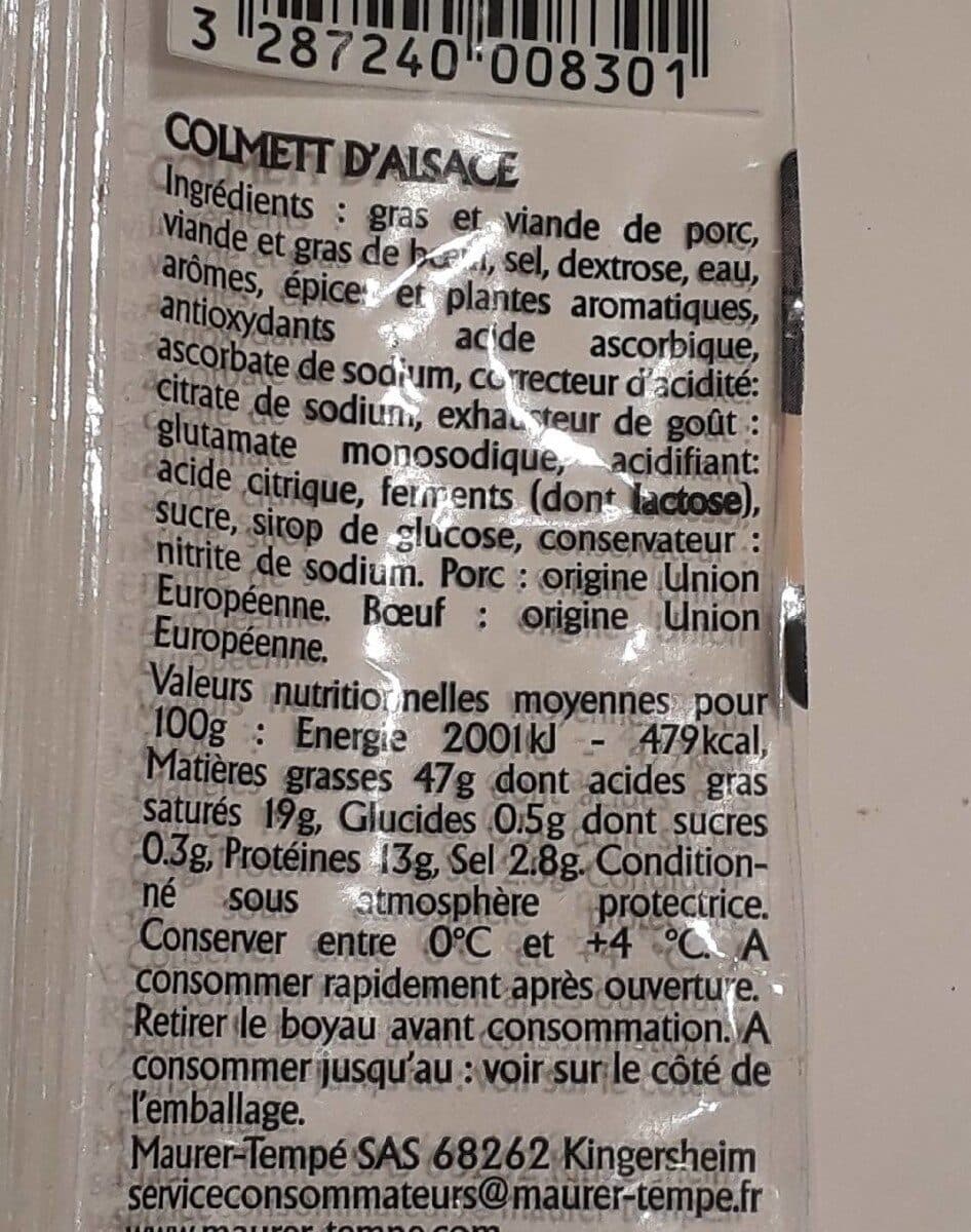 Tempé Colmett d'Alsace la Délicieuse packshot
