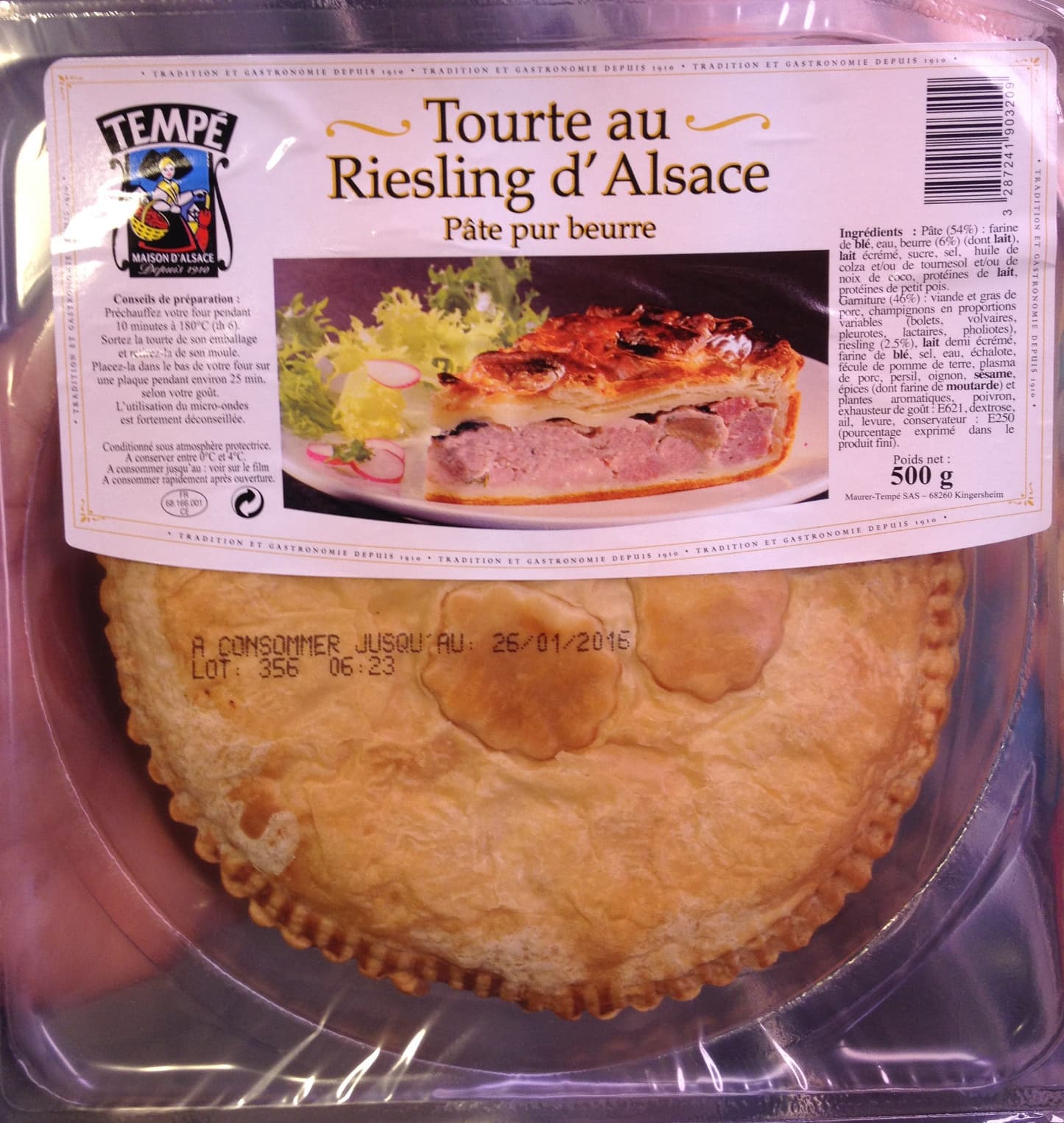 Maurer-Tempé Tourte au Riesling d'Alsace packshot