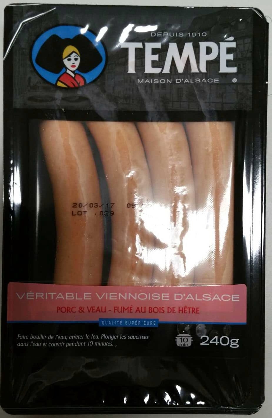 Tempé Veritable viennoise d’alsace packshot