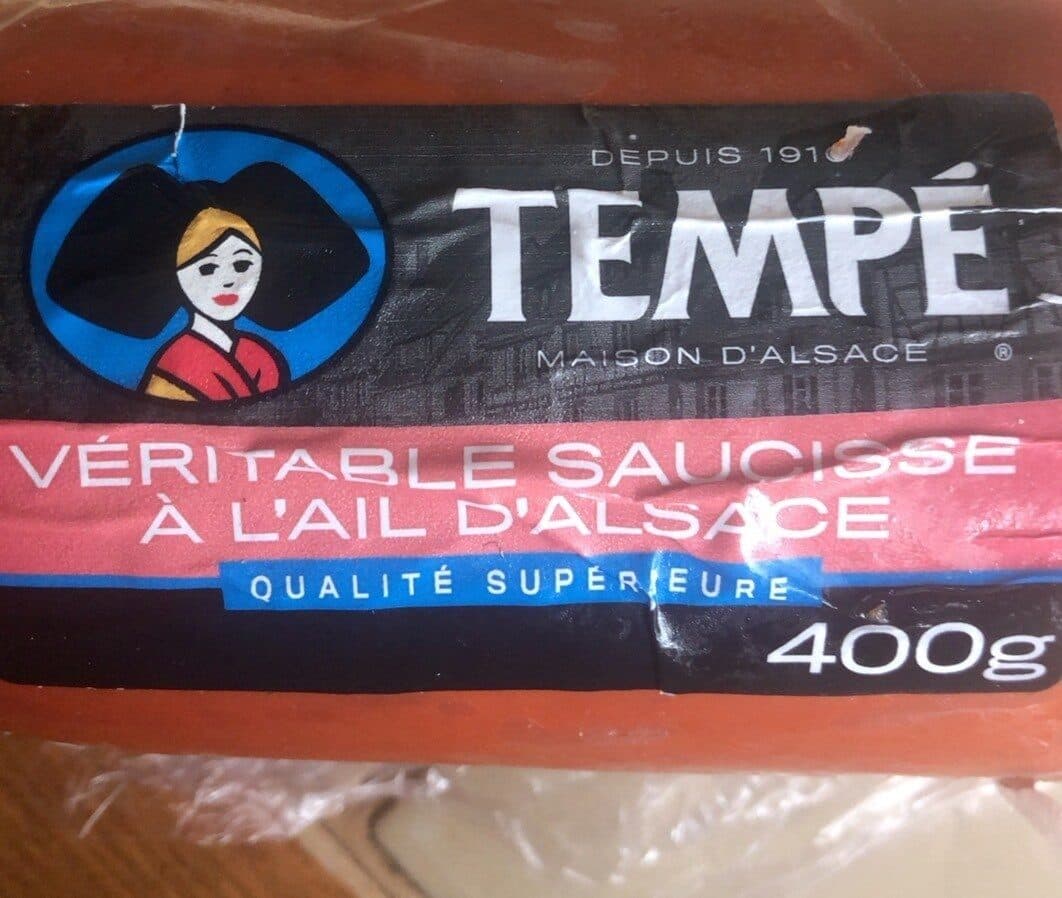 Tempé Veritable saucisse à l’ail d’Alsace packshot