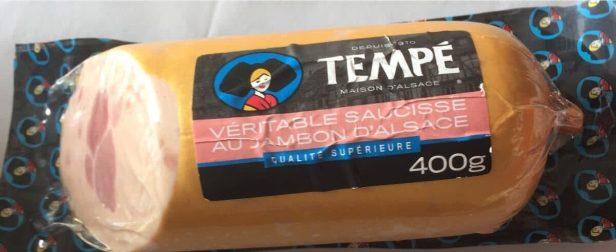 Tempé Veritable saucisse au jambon d'Alsace packshot