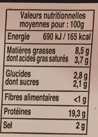 Open Food Facts Terrine de poulet au citron et terrine de poulet au chorizo packshot