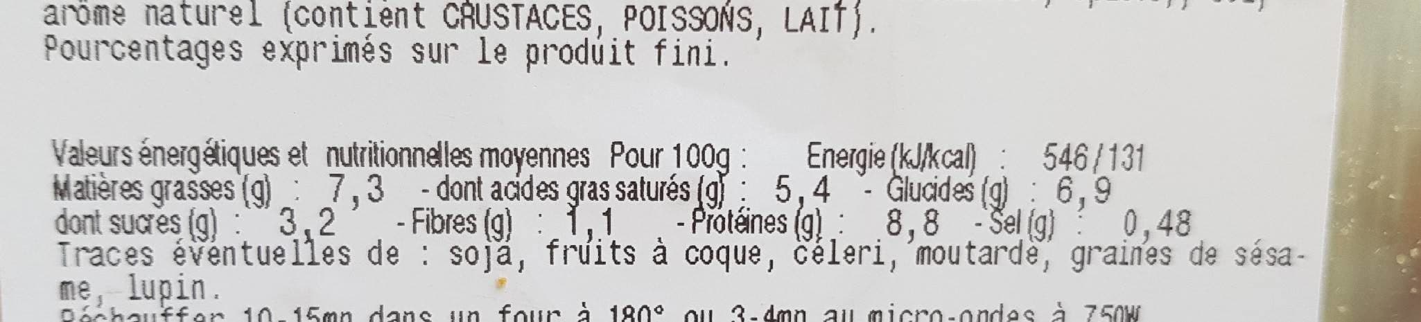 Open Food Facts Gratin de saint Jacques aux fruits de mer packshot