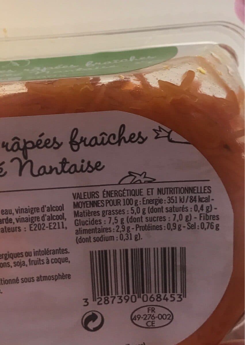 Instant Traiteur Carottes rapees fraiches variete nantaise packshot