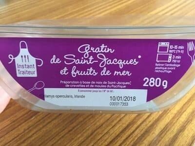 Instant Traiteur Gratin de Saint-Jacques et fruits de mer packshot