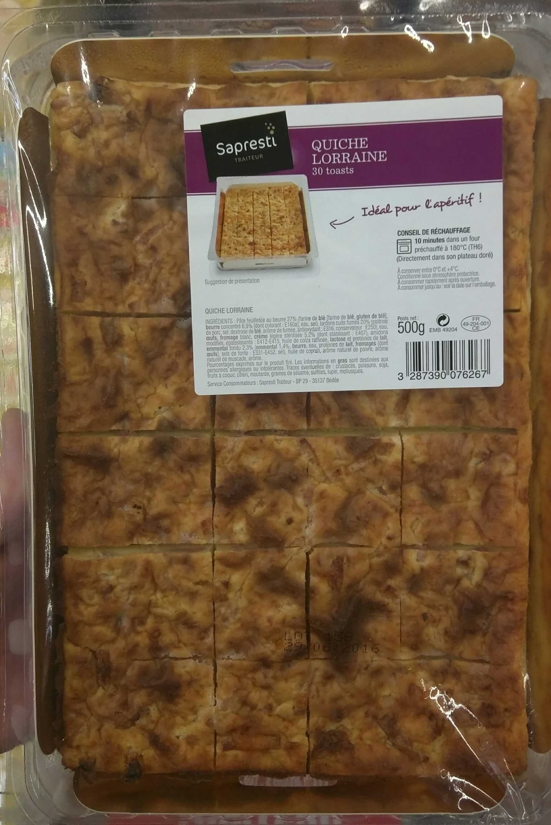 Sapresti Quiche Lorraine packshot