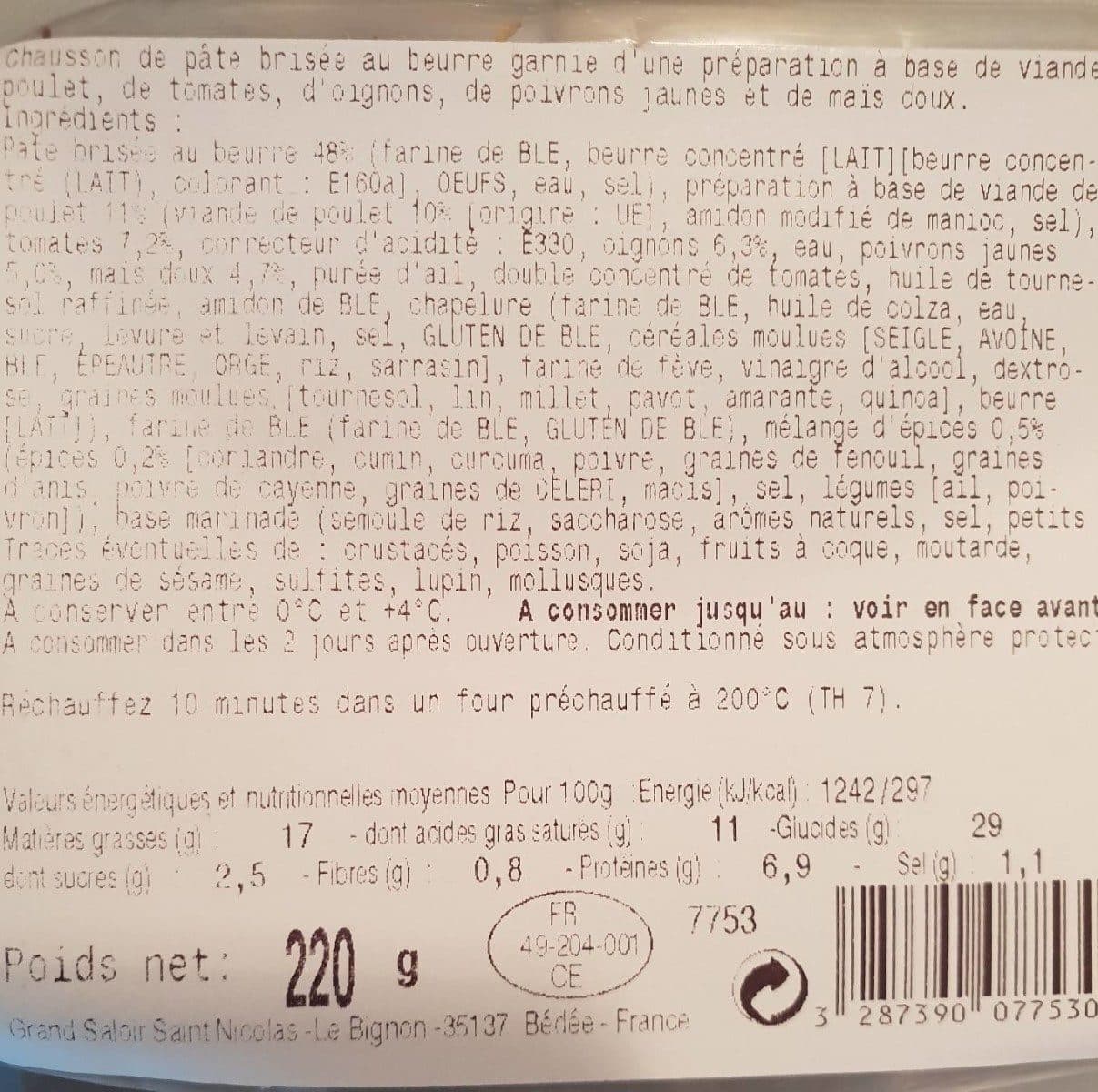 Maison sapresti Empanada packshot