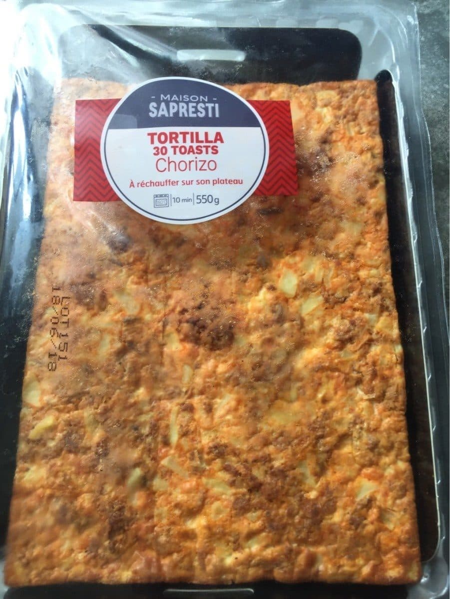 Sapresti Tortilla 30 toasts chorizo packshot