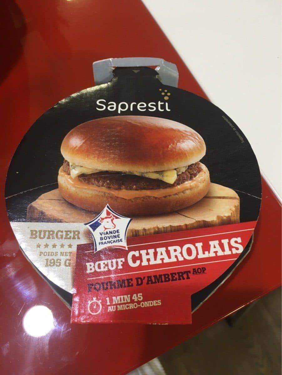 Sapresti Burger boeuf charolais fourme d'Ambert packshot