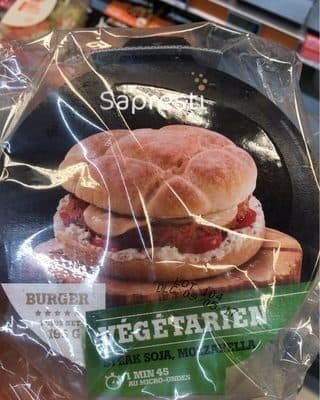 Sapresti Burger végétarien steak soja et mozzarella packshot