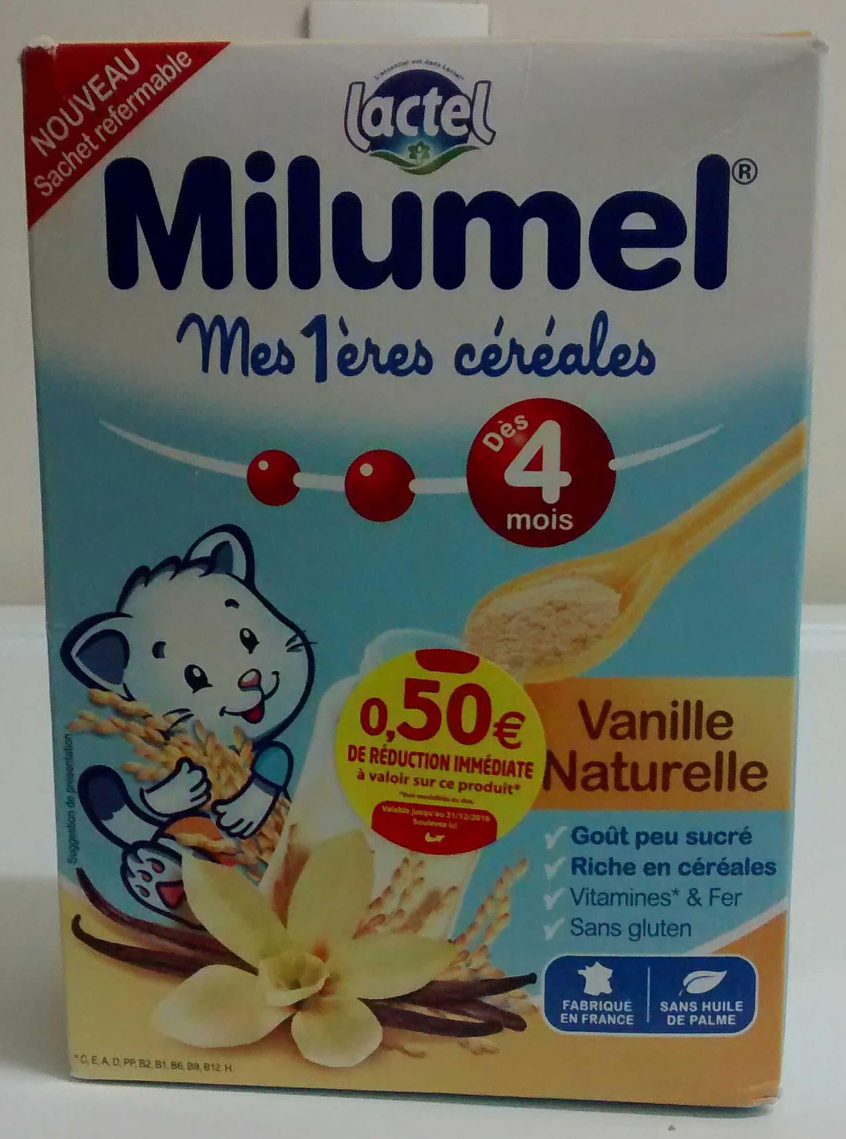 Lactel Mes 1ères Céréales Vanille Naturelle packshot