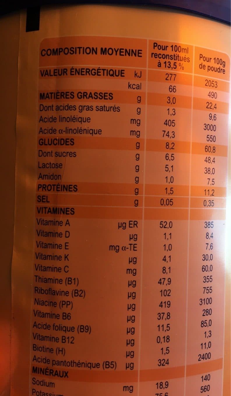 Nutricia Lait 1er Age Nutricia packshot