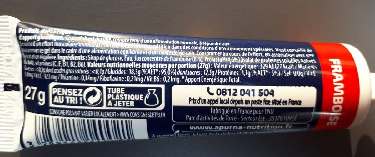 Apurna Apurna Gel Energetique Gout Framboise packshot