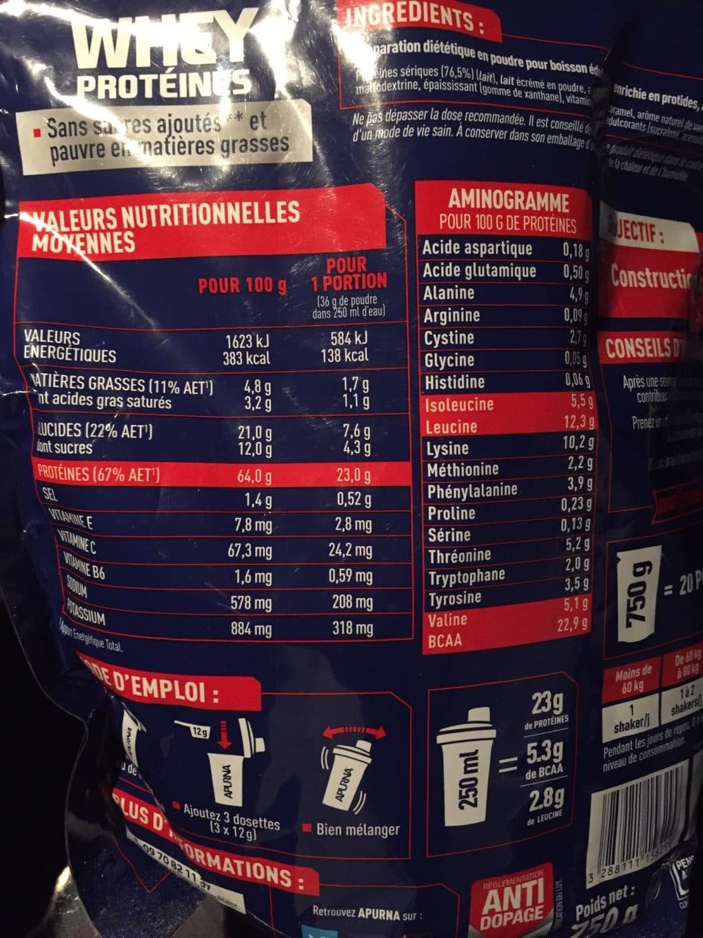apurna Whey proteine packshot