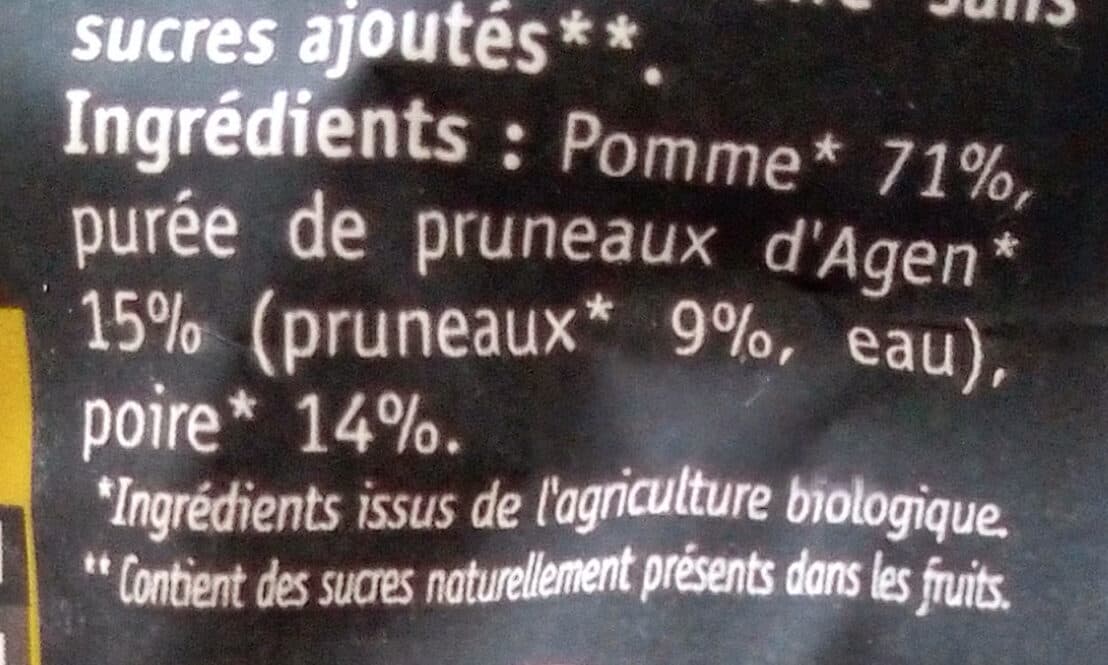 Vitabio Les fruités pomme pruneau poire packshot