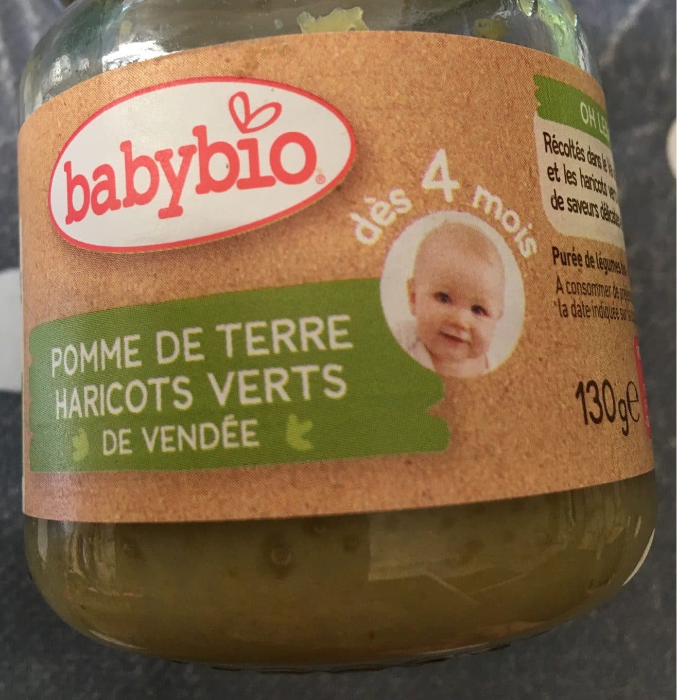 Babybio Pommes de terre haricots verts packshot