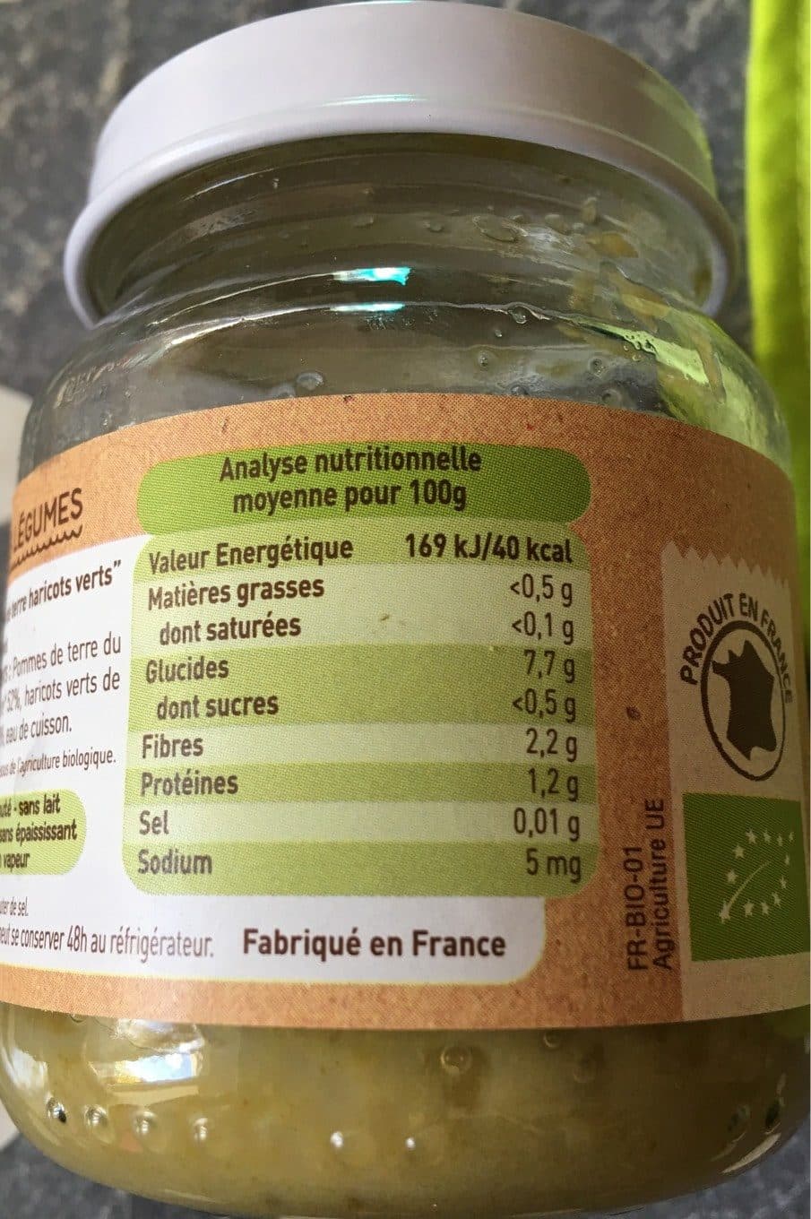 Babybio Pommes de terre haricots verts packshot