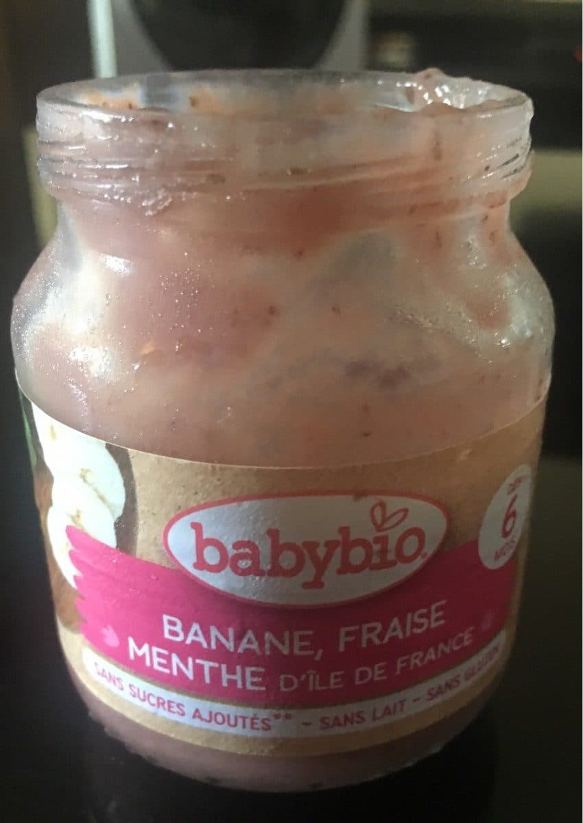 Babybio Compote Banane fraise menthe d'Île-de-France packshot