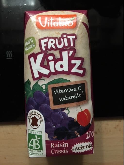 Vitabio Jus Raisin, Cassis, Acérola packshot