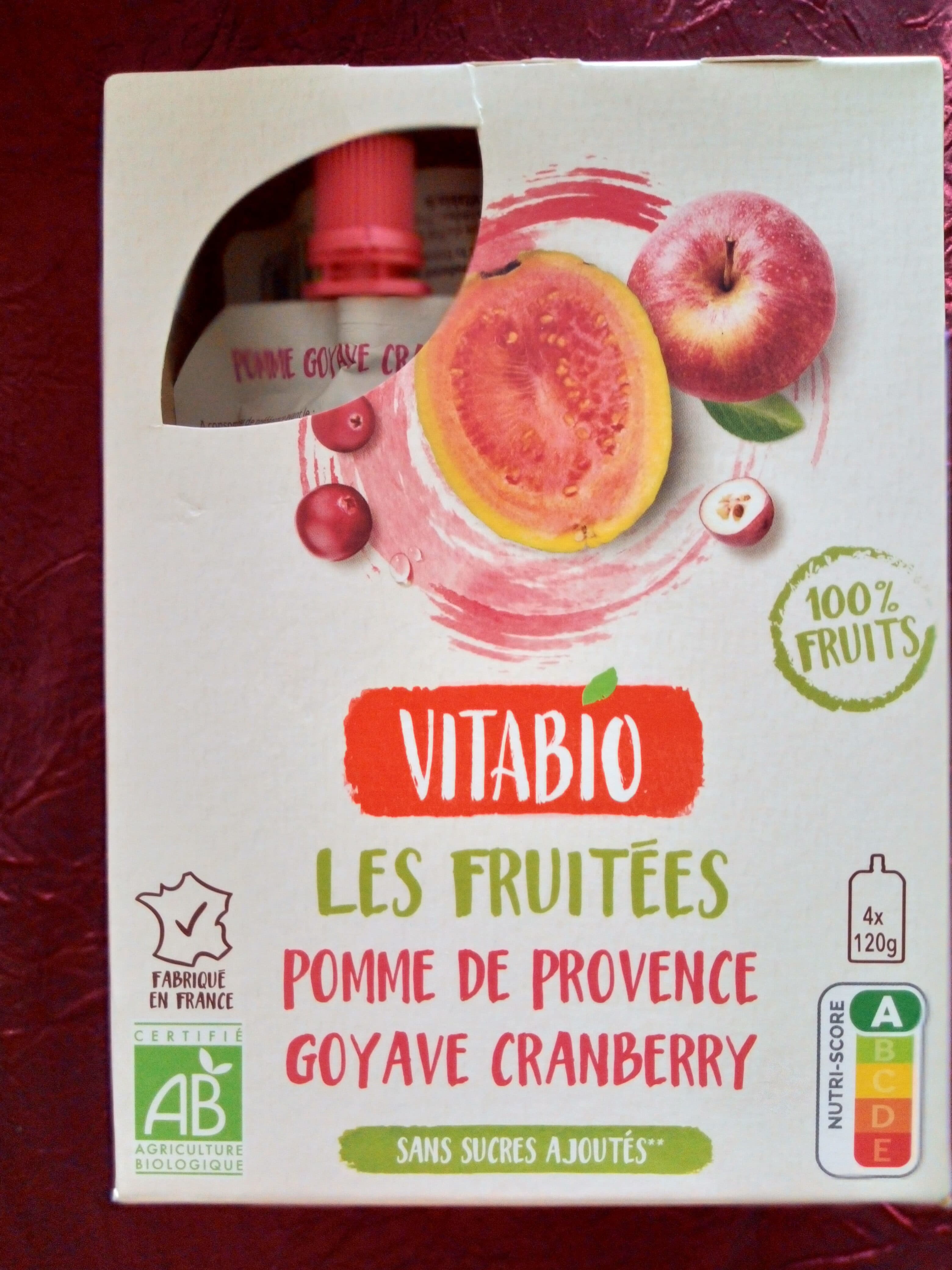 Vitabio Les Fruitées - Pomme de Provence, Goyave, Cranberry packshot