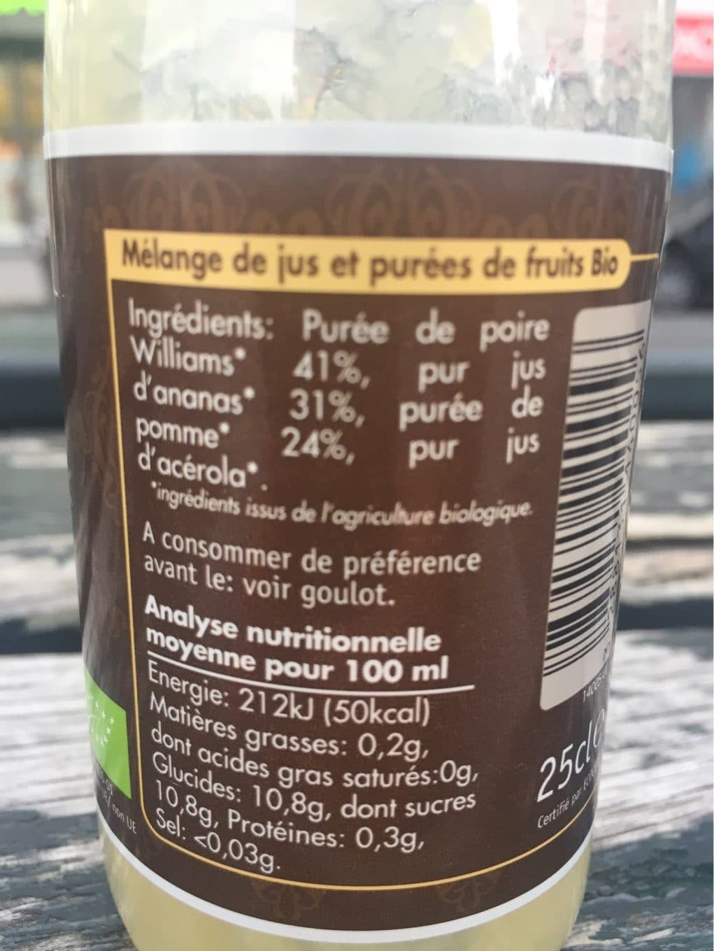 Vitabio Smoothie Poire-ananas-pomme packshot