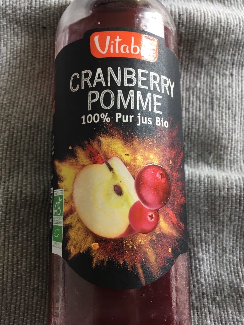 Vitabio 100% pur jus bio cranberry et pomme packshot