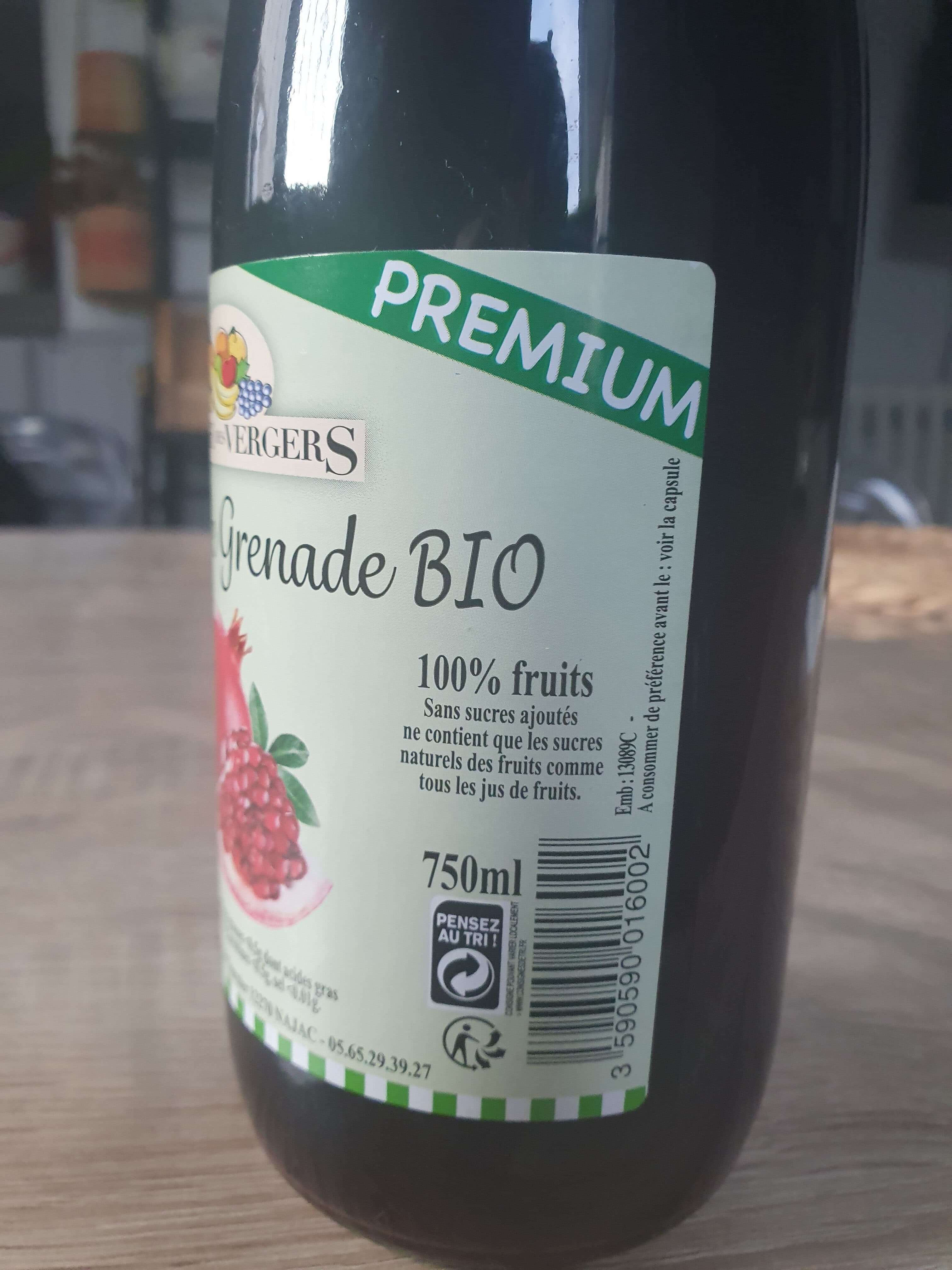 Finesse des Vergers Grenade pur jus bio packshot