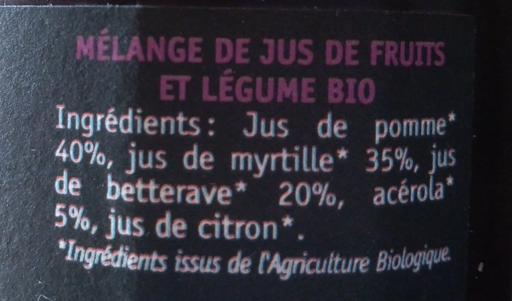 Vitabio Pomme myrtille betterave packshot