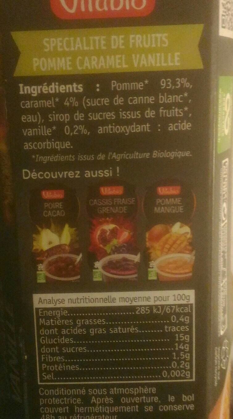 Vitabio Spécialité de fruits pomme caramel packshot