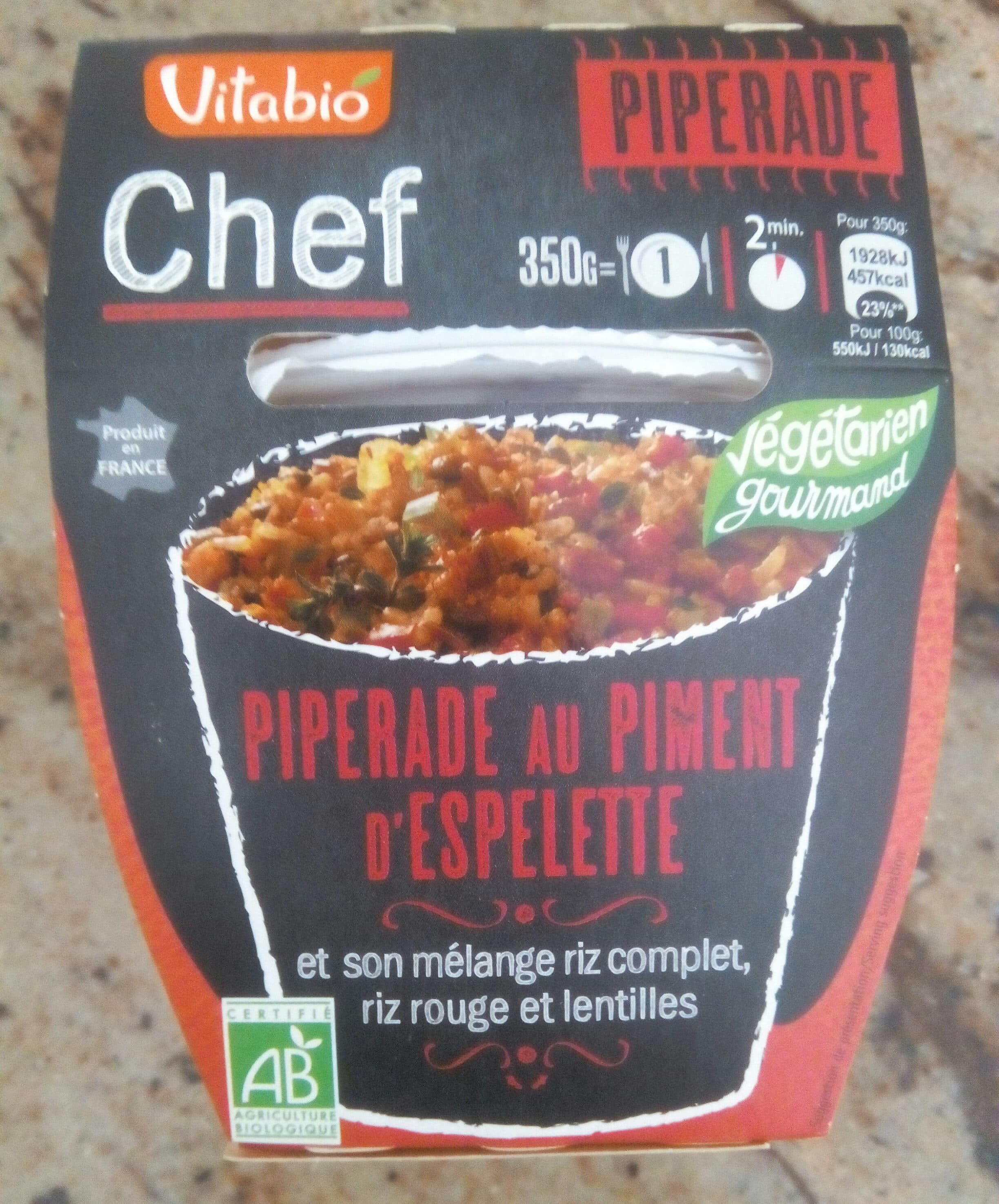 Vitabio Piperade au piment d'Espelette bio packshot