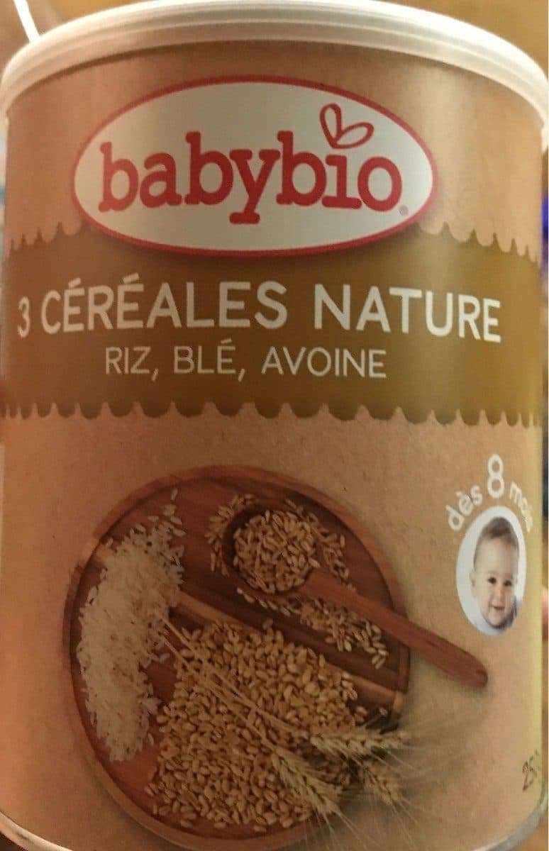 Babybio 3 Céréales Nature Riz, Blé, Avoine packshot