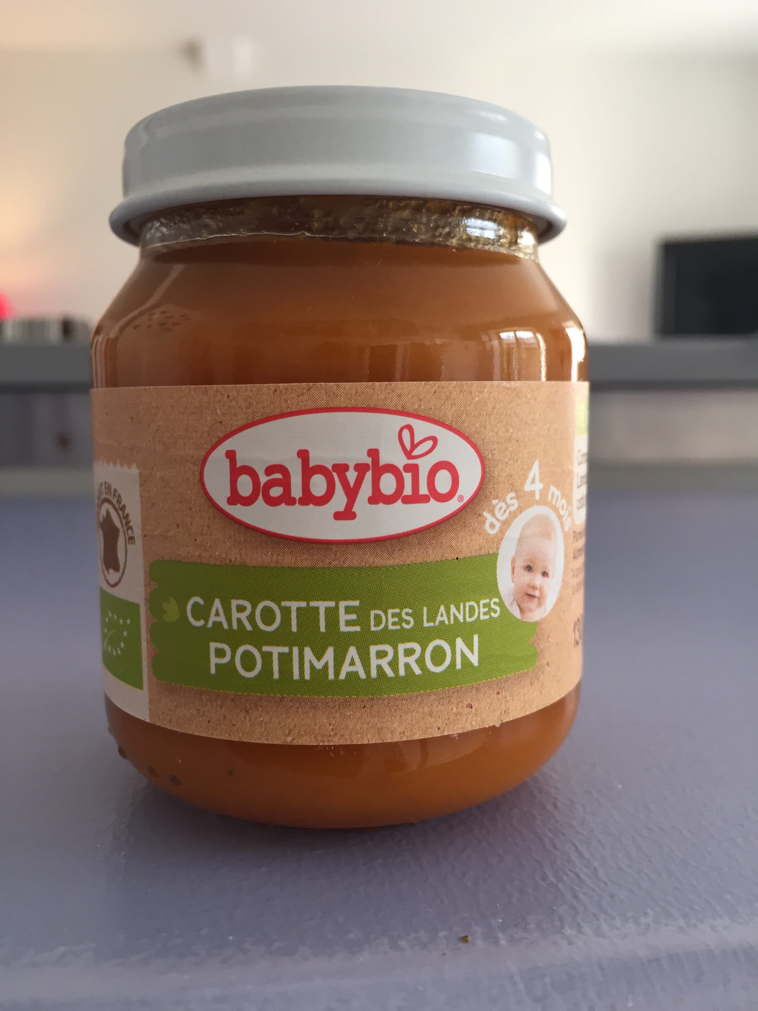 Babybio 130G Petit Pot Bebe Potimarron-carotte packshot