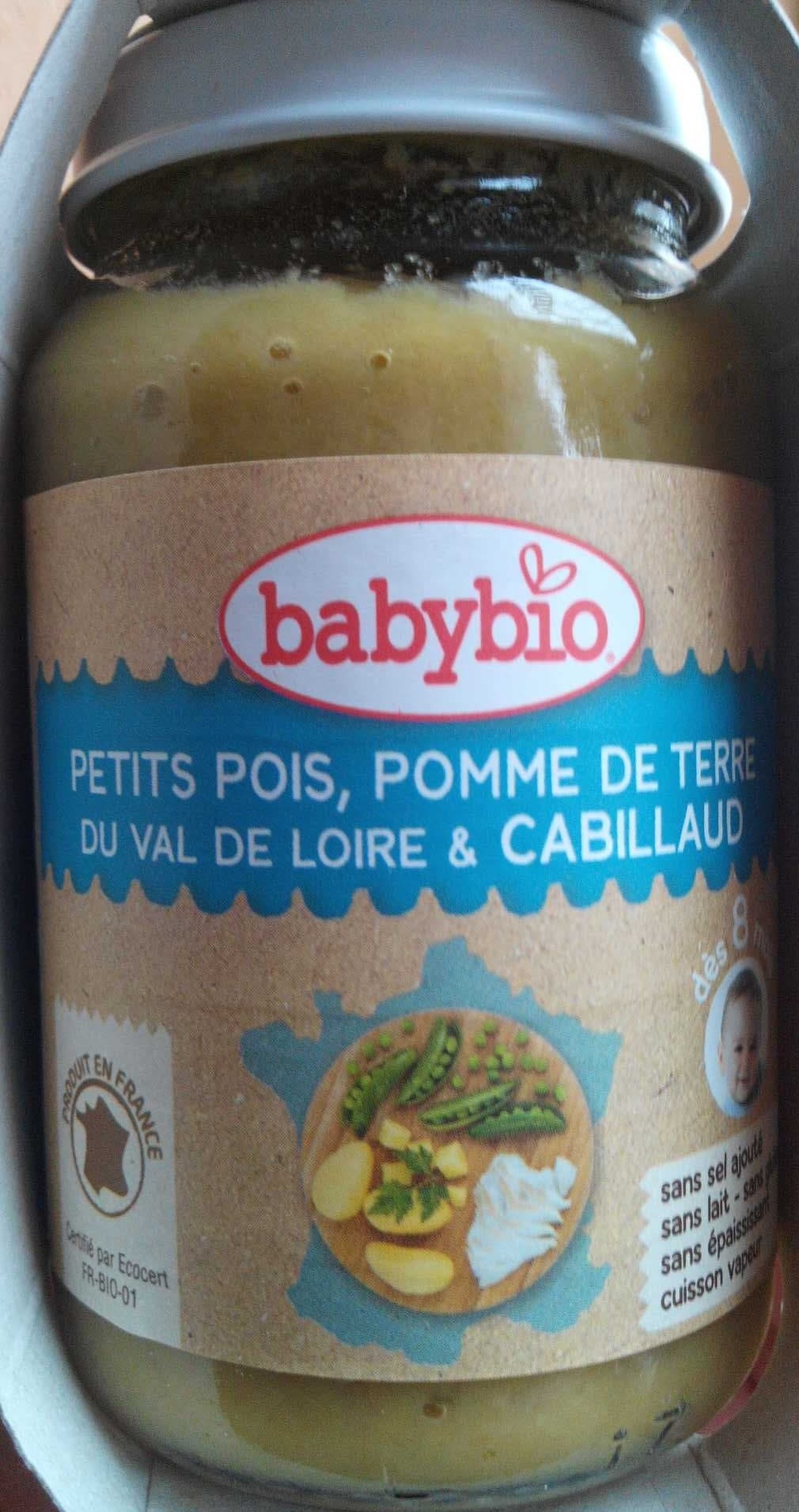 BabyBio Petits pois, pomme de terre du Val de Loire & Cabillaud packshot